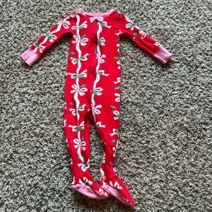 TBBC Noelle's Night Night Bettye's Bows with Hamptons Hot Pink Size 12/18 months